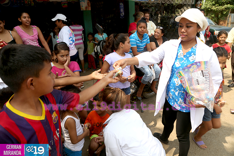 Puestos de vacunación en barrios de Managua